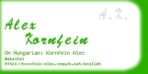 alex kornfein business card